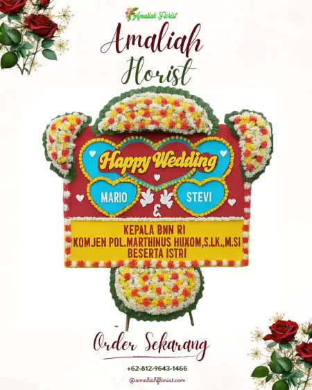 Papan Bunga Pernikahan pelabuhan batang